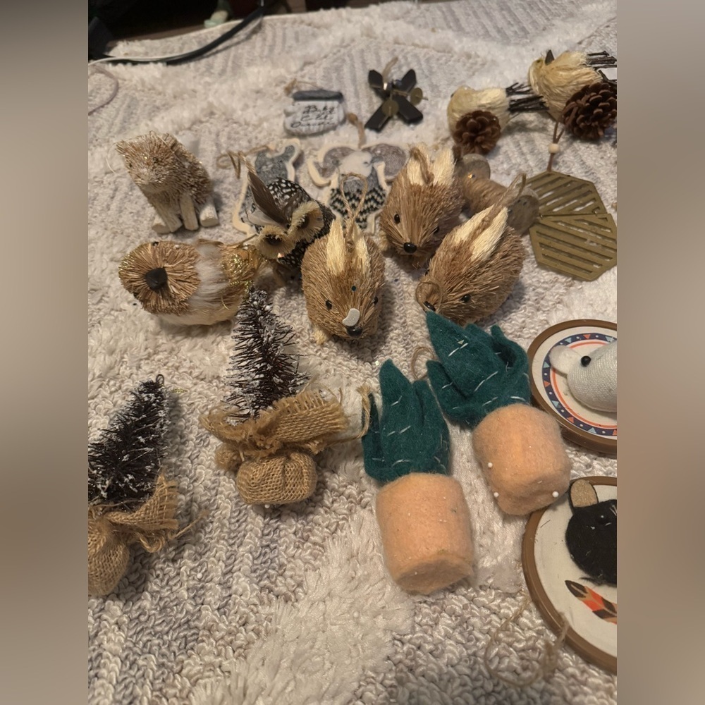 Boho neutral bundle of Christmas tree ornaments - Picture 6 of 14